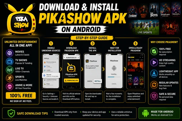 Download & Install Pikashow APK on Android