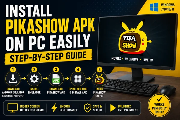 Install PikaShow APK on PC Easily – Step-by-Step Guide