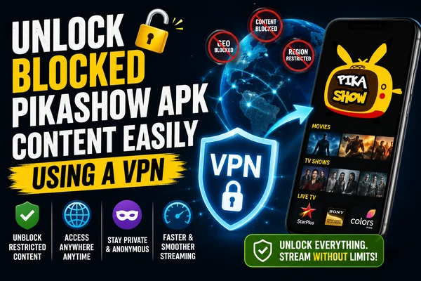Unlock Blocked PikaShow APK Content Easily Using a VPN